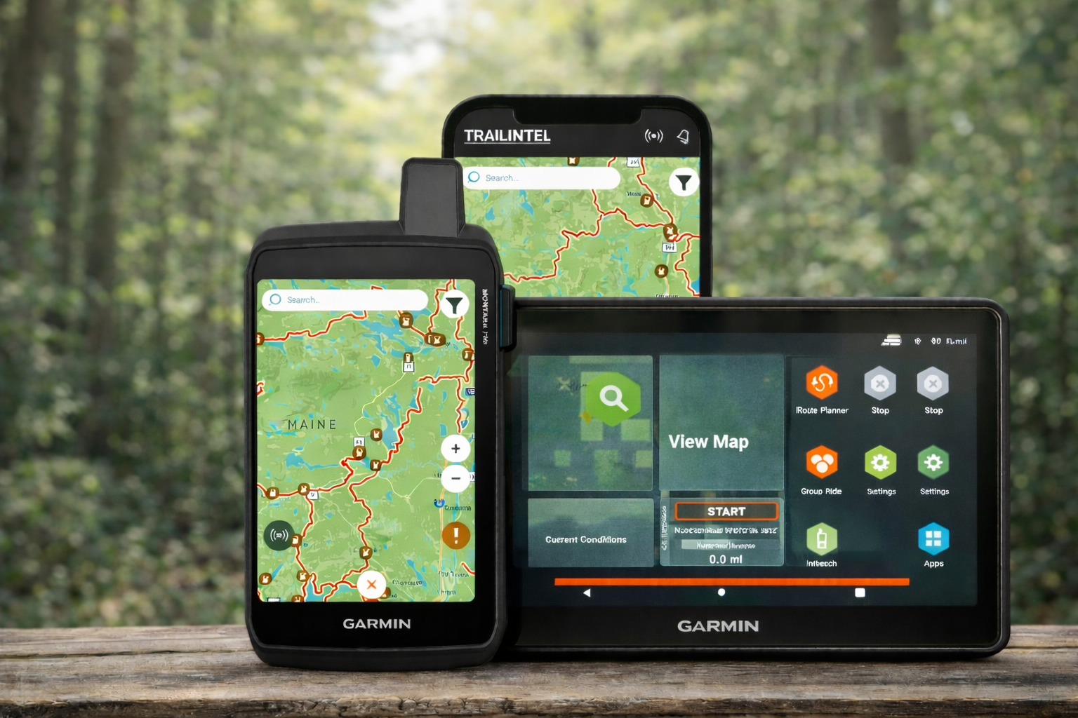 Trailintel for Garmin, Web, Mobile and Tablets